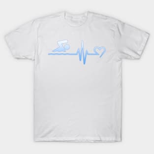 Swimmer Heart Beat T-Shirt